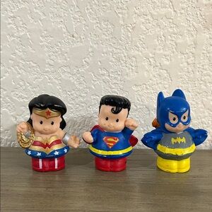 Little People DC Superhero Figurine Set Wonder Woman Superman and Batman